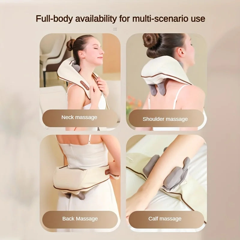 Shoulder and Neck Massager Professional Edition - with Realistic Humanoid Massage, Rechargeable to Relax Muscles, Home Masseur